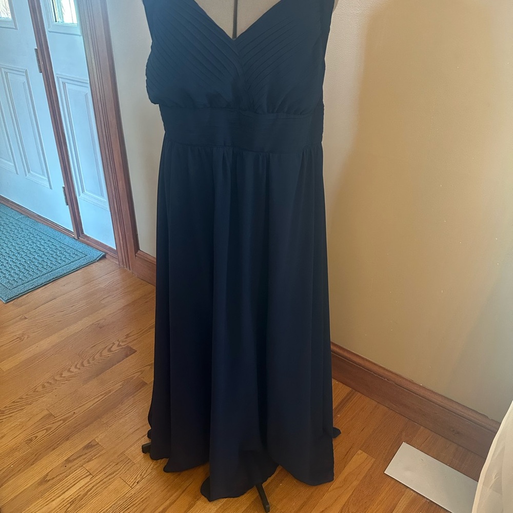 Roiii Elegant Navy blue Evening Dress